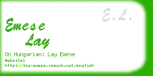 emese lay business card